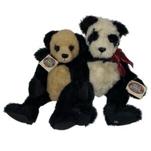Ganz Cottage Collectibles Panda Bear Mei and Ping Jointed Artist Designed Plush